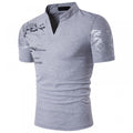 Men's Round Neck T-Shirt Straight Print Short Sleeve