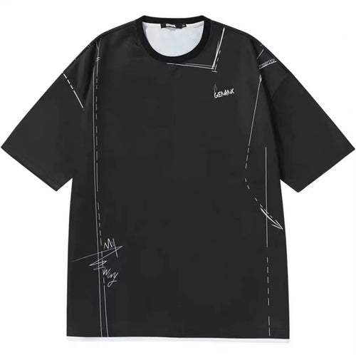 230g Weight,spandex and Polyester Round-neck Top with Clean Pattern,oversized Loose Fit T-shirt Suitable for Summer Wear