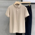 Men's Polo Shirt Lapel Short Sleeve Casual Slim Fit Top