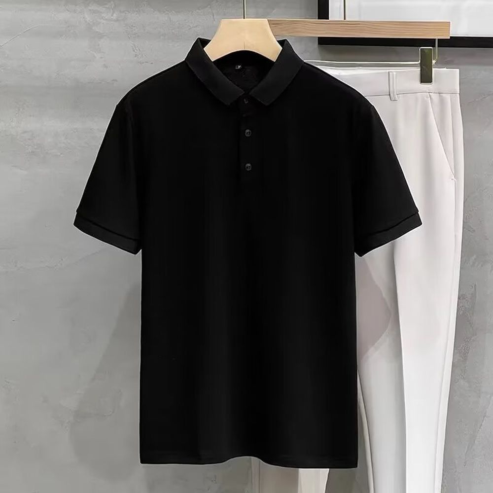 Men's Polo Shirt Lapel Short Sleeve Casual Slim Fit Top