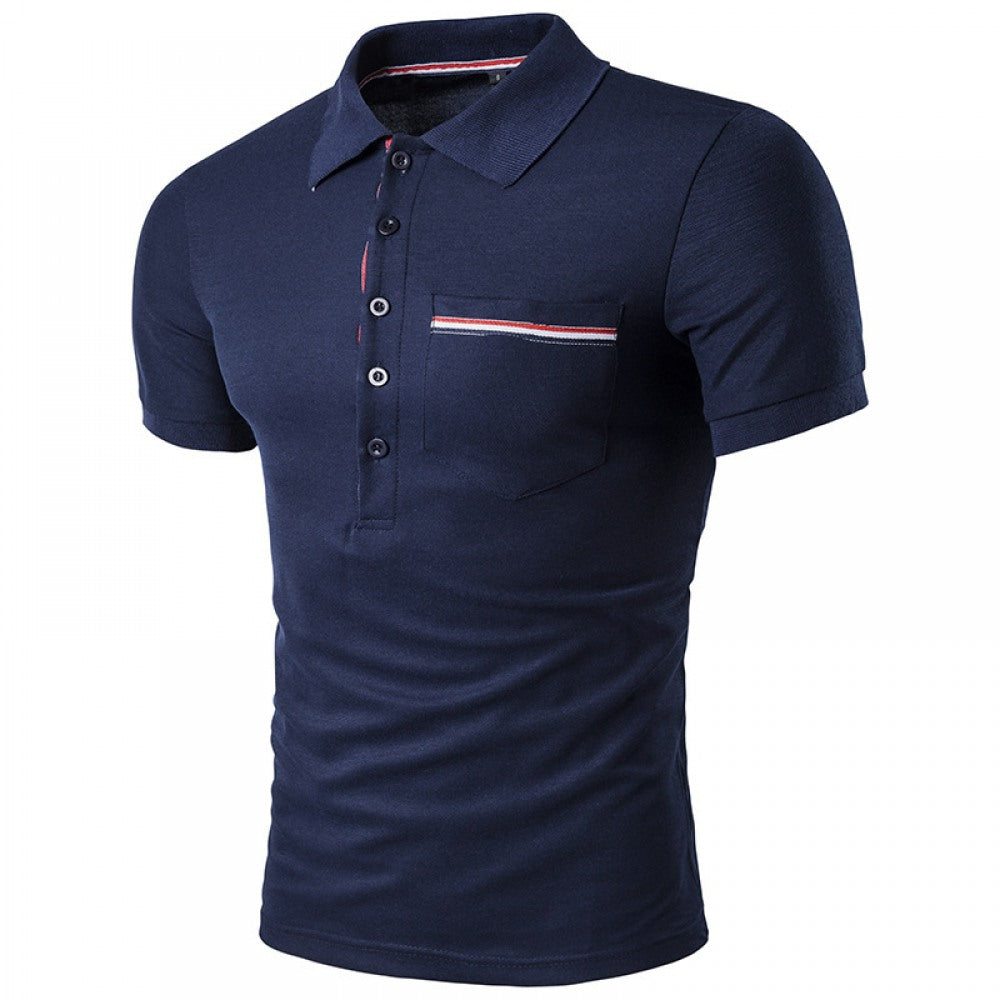 Casual Men's Polo Shirt British Style