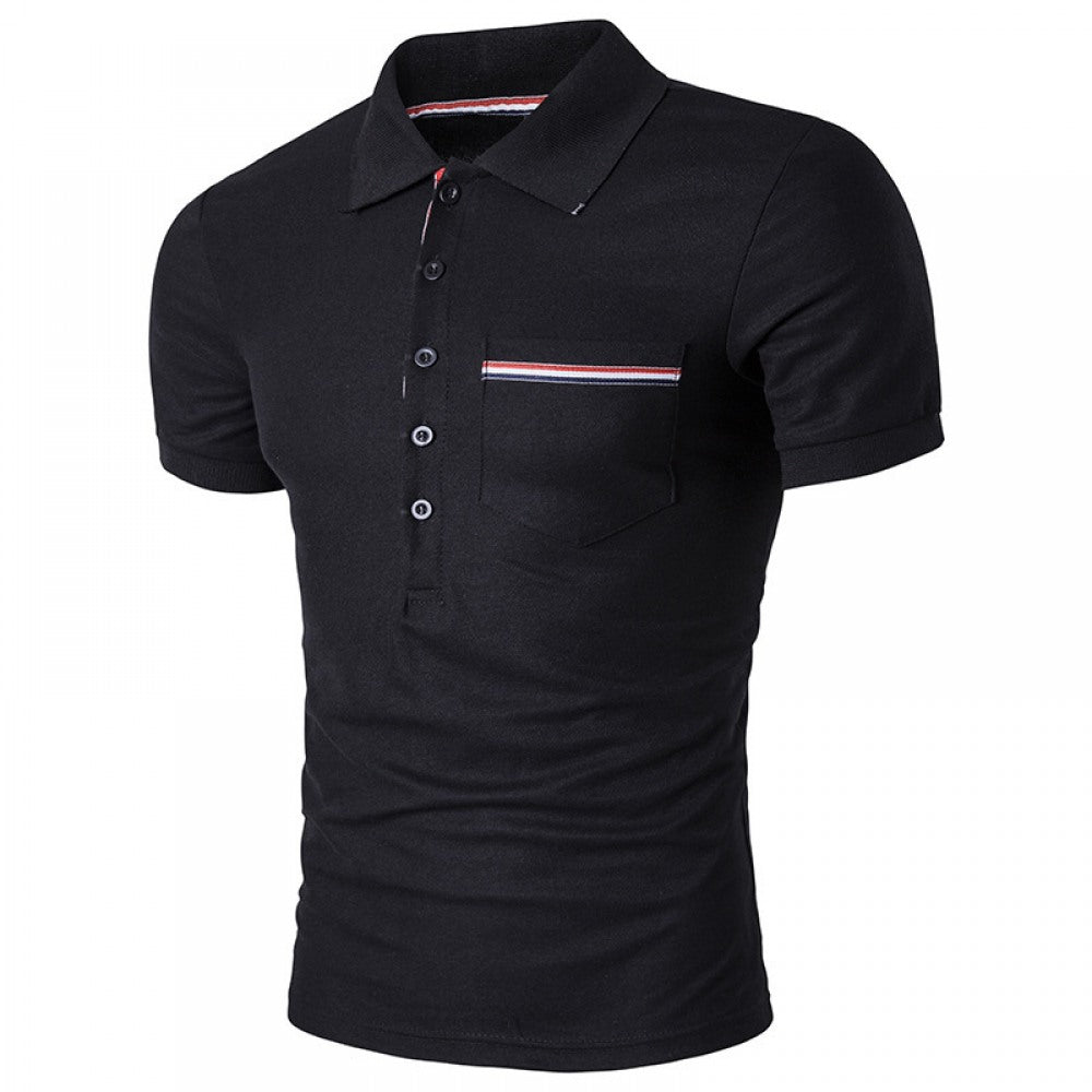 Casual Men's Polo Shirt British Style